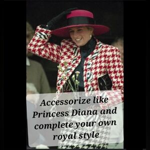 True Vintage wool hat 80s 90s Princess Diana Halloween costume prop